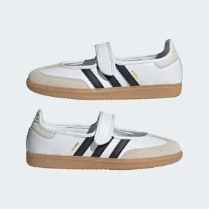 Adidas Samba Janes in White/Black - 6.5